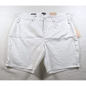 NYDJ‎ Ella Lift Tuck White Denim Bermuda Shorts Womens 20W Plus Size